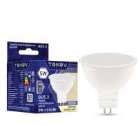 Лампа светодиодная Led 5Вт Soffit 3000К GU5.3 176-264В TOKOV ELECTRIC TKE-MR16-GU5.3-5-3K Лампа светодиодная Led 5Вт Soffit 3000К GU5.3 176-264В TOKOV ELECTRIC TKE-MR16-GU5.3-5-3K