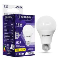 Лампа светодиодная Led низковольтная 12Вт А60 4000К Е27 12/24В TOKOV ELECTRIC TKE-A60-E27-12-4K-12/24 Лампа светодиодная Led низковольтная 12Вт А60 4000К Е27 12/24В TOKOV ELECTRIC TKE-A60-E27-12-4K-12/24