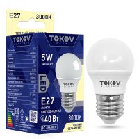 Лампа светодиодная Led 5Вт G45 3000К Е27 176-264В TOKOV ELECTRIC TKE-G45-E27-5-3K