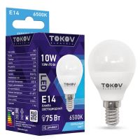 Лампа светодиодная Led 10Вт G45 6500К Е14 176-264В TOKOV ELECTRIC TKE-G45-E14-10-6.5K