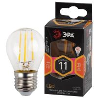 Лампа светодиодная Led филаментная F-LED P45-11w-827-E27 P45 11Вт шар E27 тепл. бел. ЭРА Б0047013