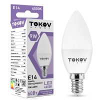 Лампа светодиодная Led 9Вт С37 4000К Е14 176-264В (TKL) TOKOV ELECTRIC TKL-C37-E14-9-4K
