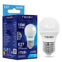 Лампа светодиодная Led 10Вт G45 6500К Е27 176-264В TOKOV ELECTRIC TKE-G45-E27-10-6.5K