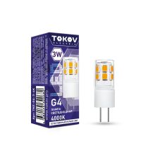 Лампа светодиодная Led 3Вт Capsule 4000К G4 220-240В TOKOV ELECTRIC TKE-G4-3-4K