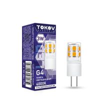 Лампа светодиодная Led 3Вт Capsule 4000К G4 220-240В TOKOV ELECTRIC TKE-G4-3-4K Лампа светодиодная Led 3Вт Capsule 4000К G4 220-240В TOKOV ELECTRIC TKE-G4-3-4K