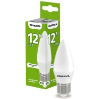 Лампа светодиодная Led C35 12Вт свеча 4000К E27 230В GENERICA LL-C35-12-230-40-E27-G