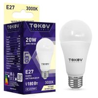 Лампа светодиодная Led 20Вт А60 3000К Е27 176-264В TOKOV ELECTRIC TKE-A60-E27-20-3K