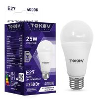 Лампа светодиодная Led 25Вт А60 4000К Е27 176-264В TOKOV ELECTRIC TKE-A60-E27-25-4K
