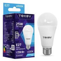Лампа светодиодная Led 25Вт А60 6500К Е27 176-264В TOKOV ELECTRIC TKE-A60-E27-25-6.5K