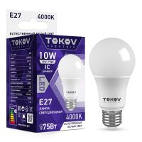 Лампа светодиодная Led 10Вт А60 4000К Е27 176-264В TOKOV ELECTRIC TKE-A60-E27-10-4K