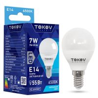 Лампа светодиодная Led 7Вт G45 6500К Е14 176-264В TOKOV ELECTRIC TKE-G45-E14-7-6.5K