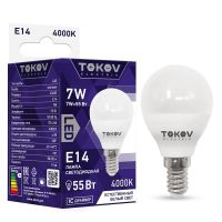 Лампа светодиодная Led 7Вт G45 4000К Е14 176-264В TOKOV ELECTRIC TKE-G45-E14-7-4K