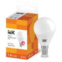 Лампа светодиодная Led ECO G45 9Вт шар 3000К E14 230В IEK LLE-G45-9-230-30-E14