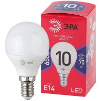 Лампа Led ECO LED P45-10W-865-E14 R (диод шар 10Вт холодн. E14) (10/100/3600) Эра Б0045354