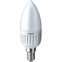 Лампа светодиодная Led 94 480 NLL-P-C37-5-230-2.7K-E14-FR 5Вт свеча 2700К тепл. бел. E14 330лм 220-240В Navigator 94480