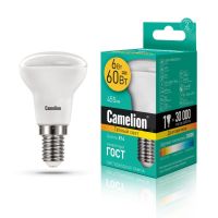 Лампа светодиодная Led LED6 R50/830/E14 6Вт 3000К тепл. бел. E14 455лм 220-240В Camelion 11658