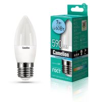 Лампа светодиодная Led LED7-C35/845/E27 7Вт свеча 4500К бел. E27 560лм 220В Camelion 12078