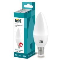 Лампа светодиодная Led Eco 7Вт C35 свеча 4000К нейтр. бел. E14 230В IEK LLE-C35-7-230-40-E14 Лампа светодиодная Led Eco 7Вт C35 свеча 4000К нейтр. бел. E14 230В IEK LLE-C35-7-230-40-E14