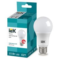 Лампа светодиодная Led Eco 15Вт A60 шар грушевидная 4000К нейтр. бел. E27 230В IEK LLE-A60-15-230-40-E27 Лампа светодиодная Led Eco 15Вт A60 шар грушевидная 4000К нейтр. бел. E27 230В IEK LLE-A60-15-230-40-E27