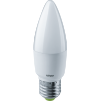 Лампа светодиодная Led 61 327 NLL-C37-8.5-230-2.7K-E27-FR 8.5Вт свеча матовая 2700К тепл. бел. E27 640лм 176-264В NAVIGATOR 61327