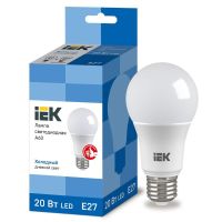 Лампа светодиодная Led ECO A60 20Вт грушевидная 230В 6500К E27 IEK LLE-A60-20-230-65-E27 Лампа светодиодная Led ECO A60 20Вт грушевидная 230В 6500К E27 IEK LLE-A60-20-230-65-E27