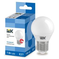Лампа светодиодная Led ECO G45 7Вт шар 6500К E27 230В IEK LLE-G45-7-230-65-E27