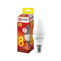 Лампа светодиодная Led LED-СВЕЧА-VC 8Вт свеча 230В E14 3000К 760лм IN HOME 4690612020426