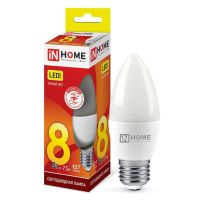 Лампа светодиодная Led LED-СВЕЧА-VC 8Вт свеча 230В E27 3000К 760лм IN HOME 4690612020440
