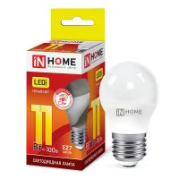 Лампа светодиодная Led LED-ШАР-VC 11Вт шар 230В E27 3000К 1050лм IN HOME 4690612020600