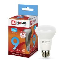 Лампа светодиодная Led LED-R63-VC 9Вт 4000К нейтр. бел. E27 810лм 230В IN HOME 4690612024325 Лампа светодиодная Led LED-R63-VC 9Вт 4000К нейтр. бел. E27 810лм 230В IN HOME 4690612024325