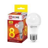 Лампа светодиодная Led LED-A60-VC 8Вт грушевидная 230В E27 3000К 760лм IN HOME 4690612024004