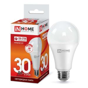 Лампа светодиодная LED 30Вт 6500К 2700лм A70 E27 LED-A70-VC IN HOME 4690612024165