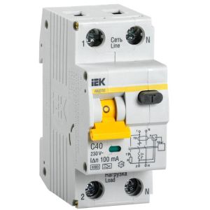 Автоматический модульный выключатель дифференциального тока 2п C 40А 100мА тип A 6кА АВДТ-32 ИЭК MAD22-5-040-C-100