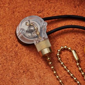 Выключатель для настенного светильника c проводом и деревянным наконечником gold блист. Rexant 06-0243-A