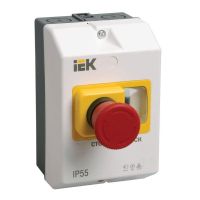 Оболочка защитная с кноп. 'СТОП' IP54 IEK DMS11D-PC55
